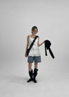 Lakuo Washed Denim Shorts