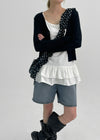 Lakuo Washed Denim Shorts