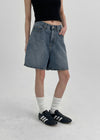 Lakuo Washed Denim Shorts