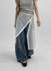 Remma Sheer Button Layered Wrap Skirt