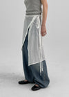 Remma Sheer Button Layered Wrap Skirt