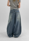 Tels Stud Summer Wide Denim Pants