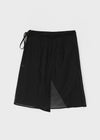 Remma Sheer Button Layered Wrap Skirt