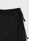 Remma Sheer Button Layered Wrap Skirt
