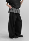 Lurtom Striped Tiered Skirt