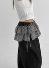 Lurtom Striped Tiered Skirt