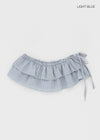 Lurtom Striped Tiered Skirt