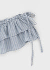 Lurtom Striped Tiered Skirt