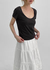 Brett 2-Way U-Neck Round T-Shirt