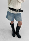 [B-DENIM] CUTTING HALF SHORTS 043