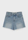 [B-DENIM] CUTTING HALF SHORTS 043