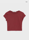 [B-BASIC] Cool Standard Round Crop Short Sleeve T-shirt (2SIZE)