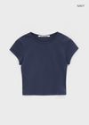 [B-BASIC] Cool Standard Round Crop Short Sleeve T-shirt (2SIZE)