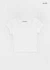 [B-BASIC] Cool Standard U-neck Crop Short Sleeve T-shirt (2SIZE)