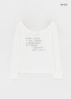 Pollem Lettering Off-Shoulder Long Sleeve
