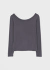 Pollem Lettering Off-Shoulder Long Sleeve