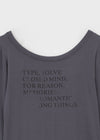 Pollem Lettering Off-Shoulder Long Sleeve