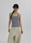 Decohi Stripe Halter Tank