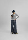 [MADE] Polyp Linen Stripe Banding Pants