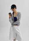 [MADE] Kisen Check Summer Crop Hooded Shirt