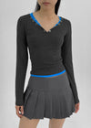 Snapfit Snap Colorblock Long Sleeve Tee