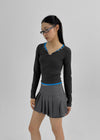 Snapfit Snap Colorblock Long Sleeve Tee