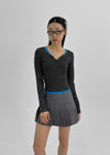 Snapfit Snap Colorblock Long Sleeve Tee