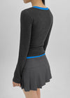 Snapfit Snap Colorblock Long Sleeve Tee