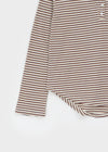 Micho Stripe Off-Shoulder Long Sleeve Tee