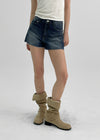 Lailin Cutting Denim Shorts