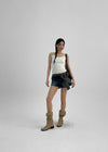 Lailin Cutting Denim Shorts