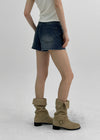 Lailin Cutting Denim Shorts