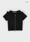 [B-BASIC] Airswet Slim Short Sleeve Hood Zipup