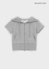 [B-BASIC] Airswet Slim Short Sleeve Hood Zipup