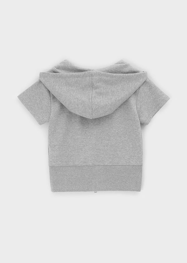 [B-BASIC] Airswet Slim Short Sleeve Hood Zipup