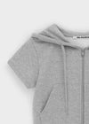[B-BASIC] Airswet Slim Short Sleeve Hood Zipup