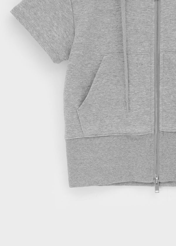 [B-BASIC] Airswet Slim Short Sleeve Hood Zipup