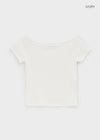 [B-BASIC] Standard Off-Shoulder Short Sleeve T-Shirt 2SIZE