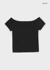 [B-BASIC] Standard Off-Shoulder Short Sleeve T-Shirt 2SIZE