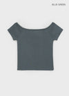 [B-BASIC] Standard Off-Shoulder Short Sleeve T-Shirt 2SIZE