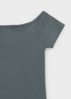 [B-BASIC] Standard Off-Shoulder Short Sleeve T-Shirt 2SIZE
