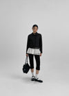 Muchiko Slit Banding Capri Pants