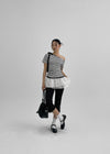 Muchiko Slit Banding Capri Pants
