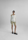 Dalki Off-Shoulder Loose Summer Knit (Belt Set)