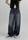 Elton Summer Washing Wide Denim Pants