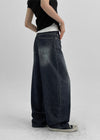 Elton Summer Washing Wide Denim Pants