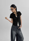 Elton Summer Washing Wide Denim Pants