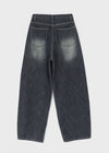 Elton Summer Washing Wide Denim Pants