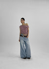 Ralba Stripe Draped Sleeveless