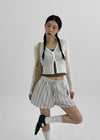Tiang Knit Crop Linen Cardigan
